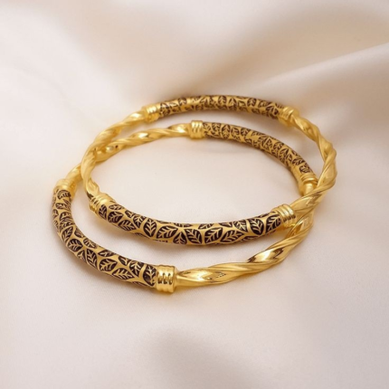 Elegant Signature Gold Bangle